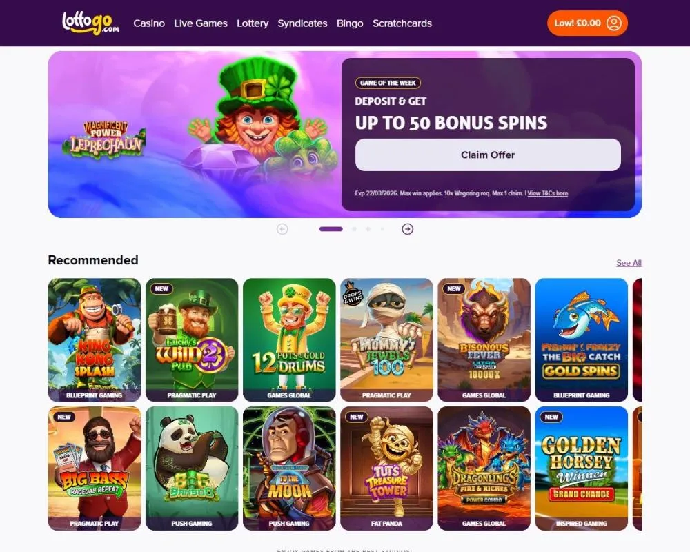 LottoGo Home Screenshot